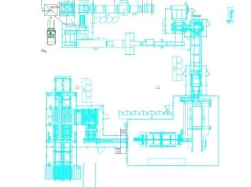 Vue de face de la machine TORWEGGE TG2 Parquet production line