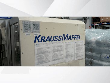 Vue de face de la machine Krauss Maffei 340 c2/80