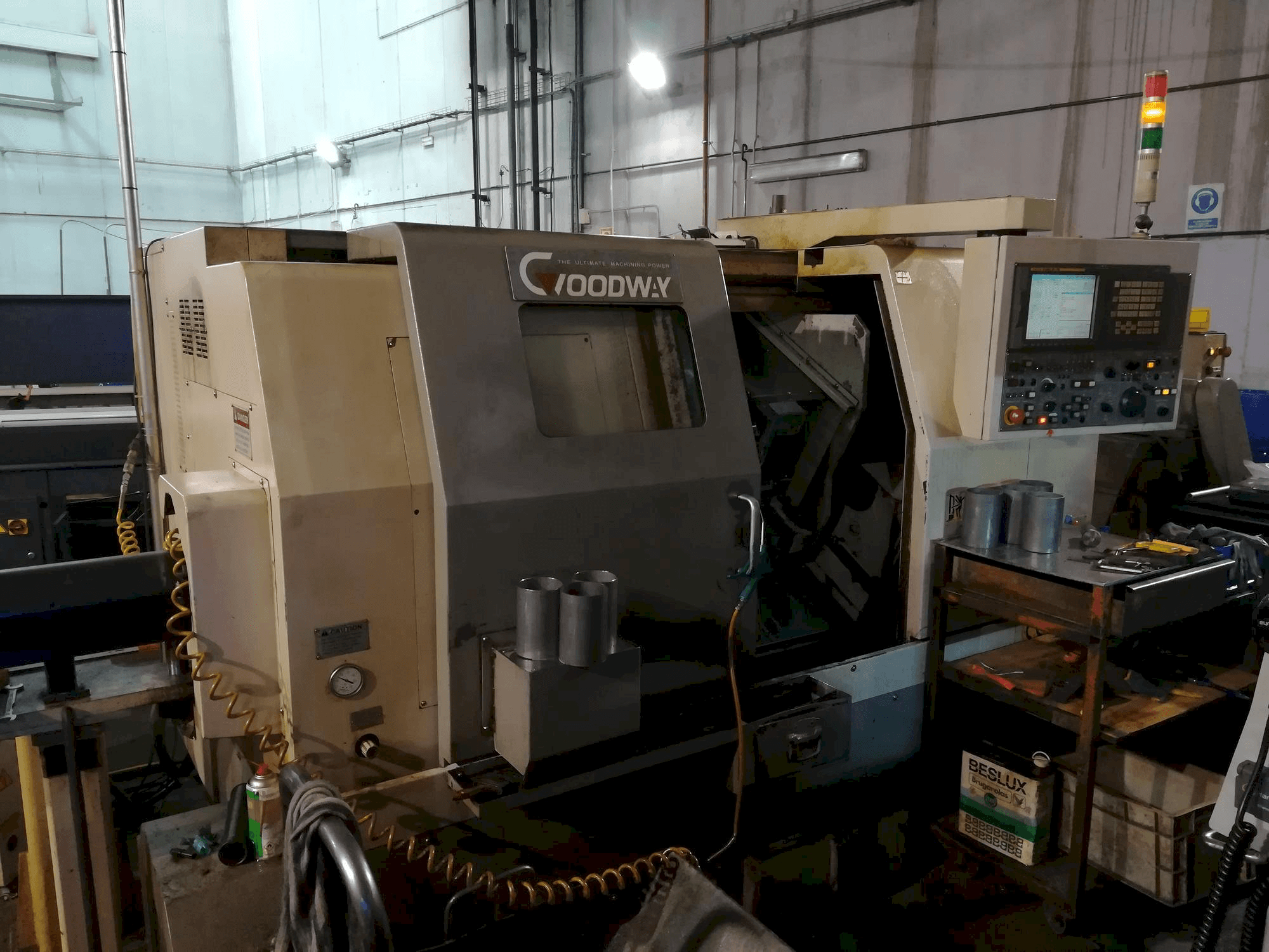 Front view of Goodway GS 200 machine