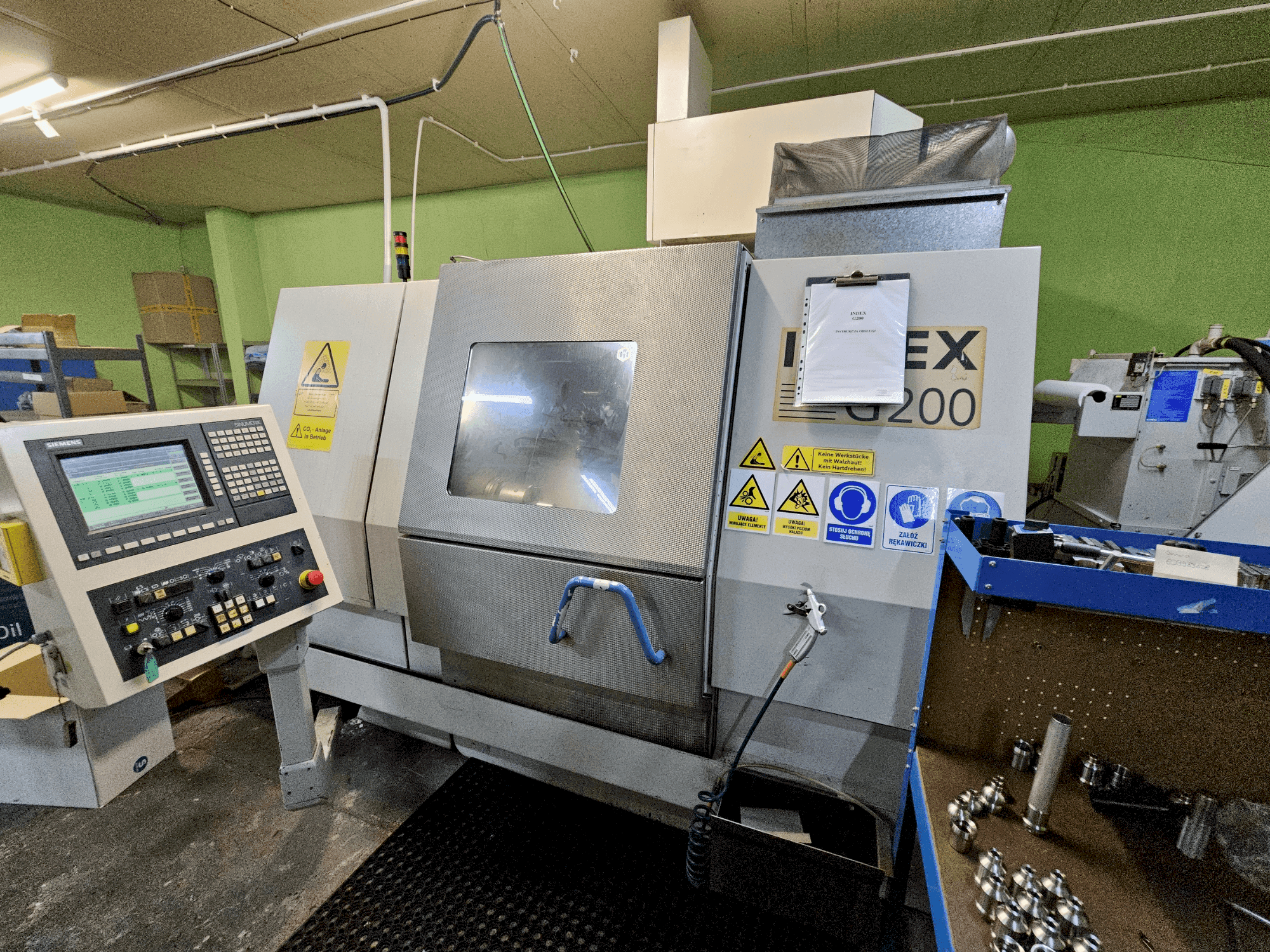 Vue de face de la machine Index G200