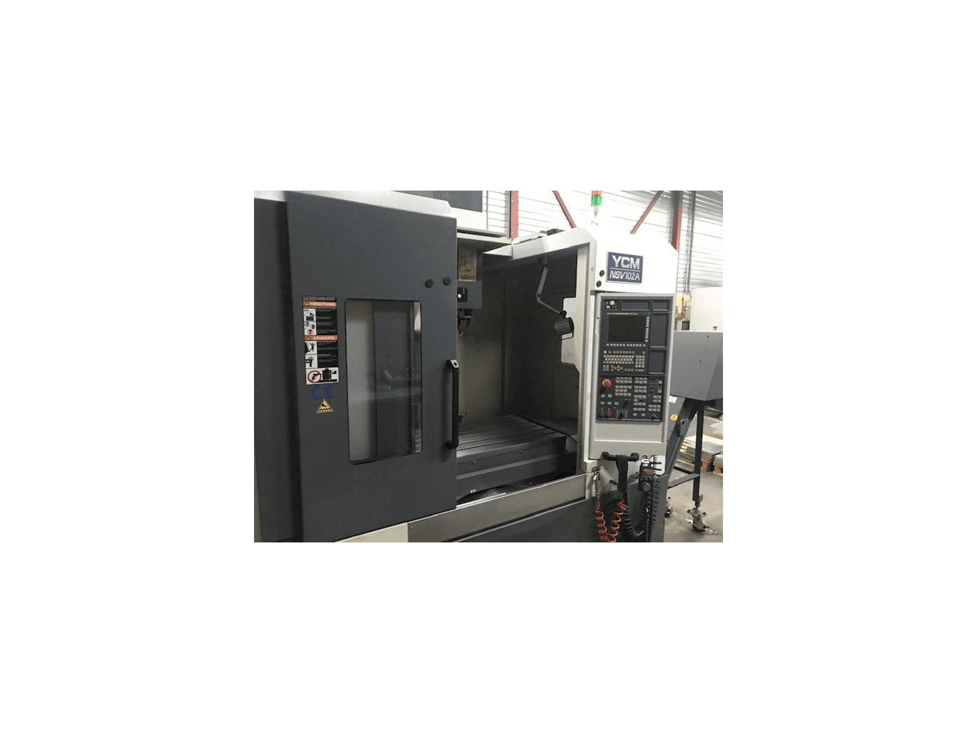 Front view of YCM NSV102A machine