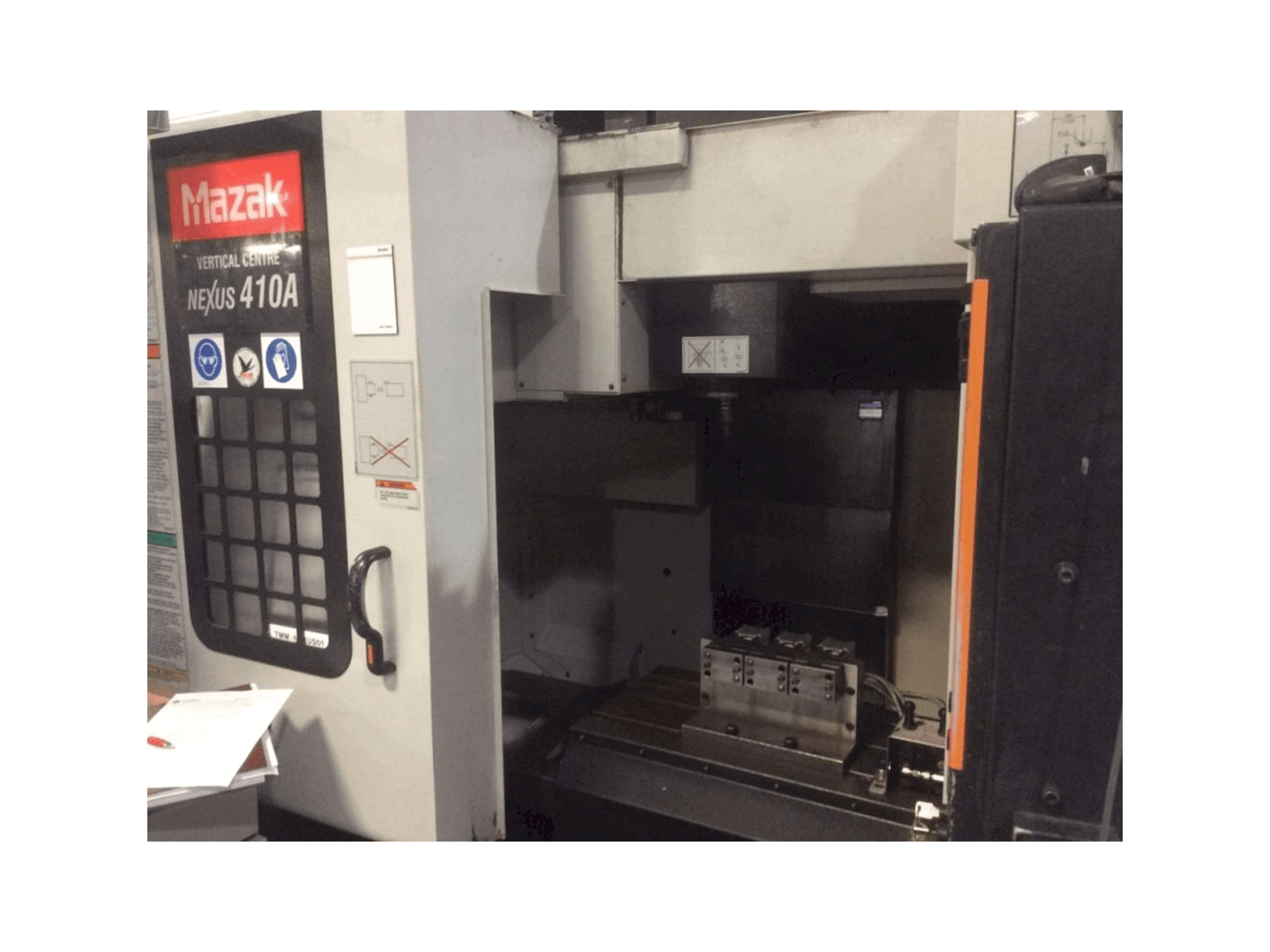 Front view of Mazak Nexus VCN 410A machine