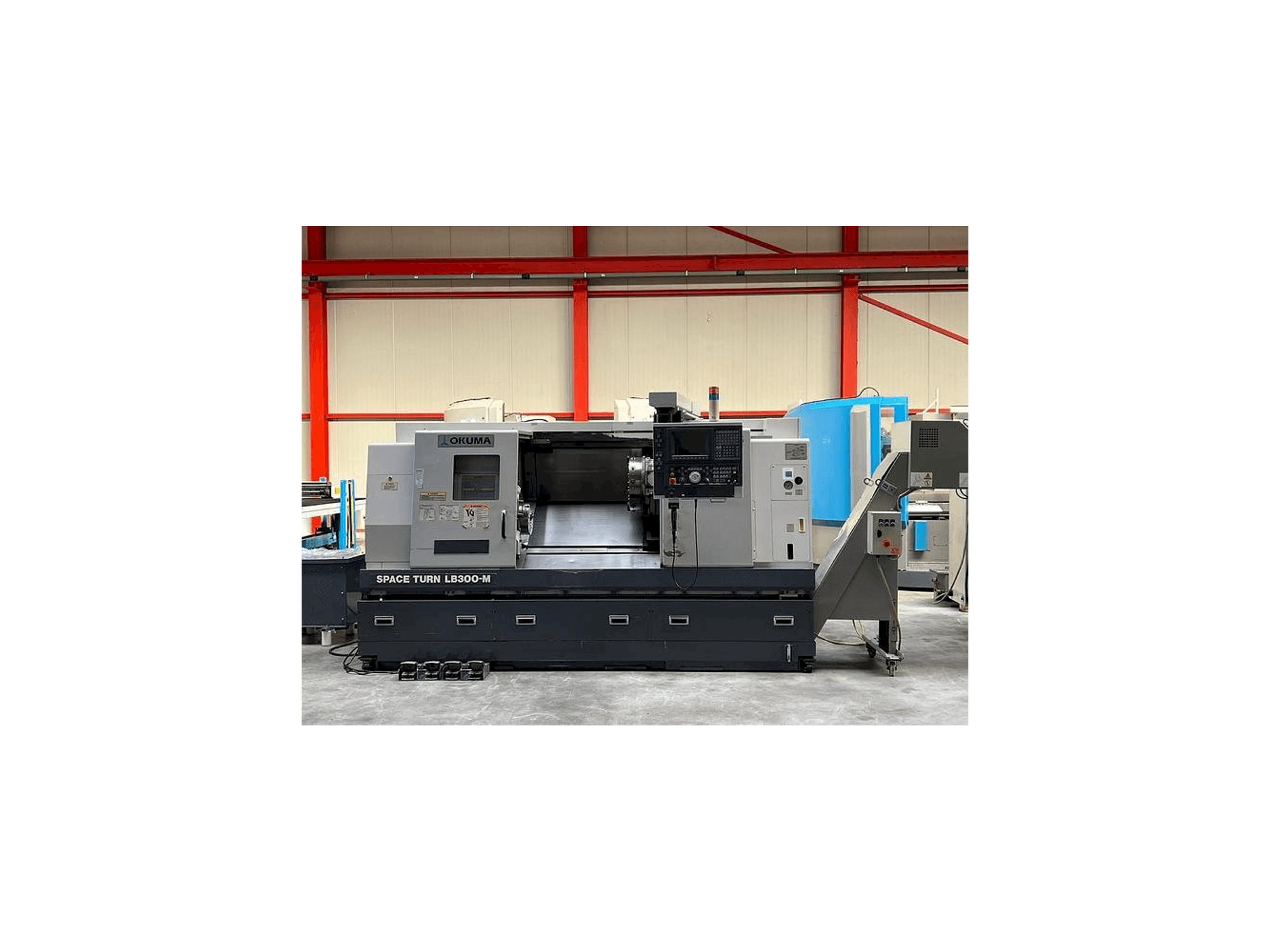 Front view of Okuma LB 300M machine